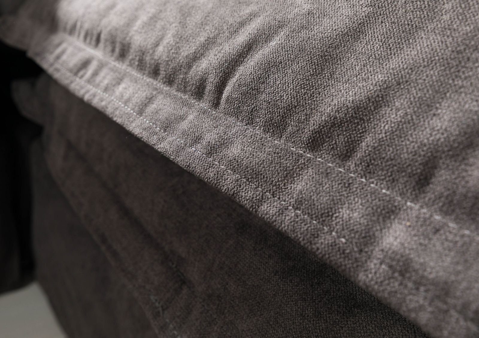 Massivmoebel24 Sofa SOFAS, 2-Sitzer 238x117x90 dunkelgrau SYLT