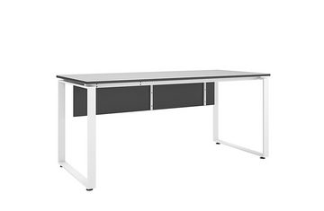 Maja Möbel Aktenschrank TRENDO Set 7 (Büromöbel-Set Büro Arbeitszimmer, Schreibtisch + Rollcontainer + 2 Aktenschränke) Fronten aus Glas