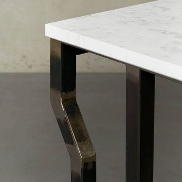 MAGNA Atelier Couchtisch SILICON VALLEY mit Marmor Tischplatte, Wohnzimmertisch, Coffee Table, nachhaltig, Sofatisch, 110x50x40cm