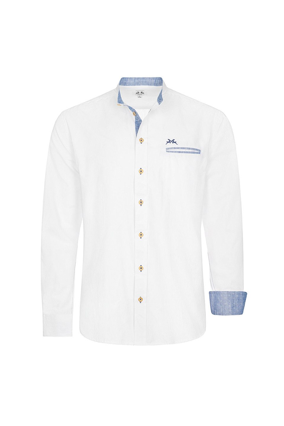 Maddox Trachtenhemd Hemd-80 leicht taillierter Slim Fit-Schnitt 100% Baumwolle