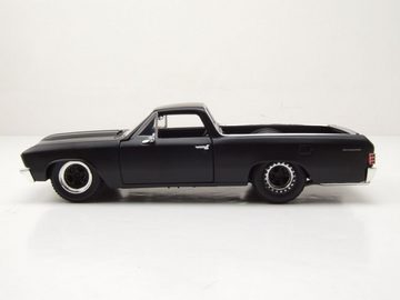 JADA Modellauto Chevrolet El Camino 1967 schwarz Fast & Furious Modellauto 1:24 Jada, Maßstab 1:24