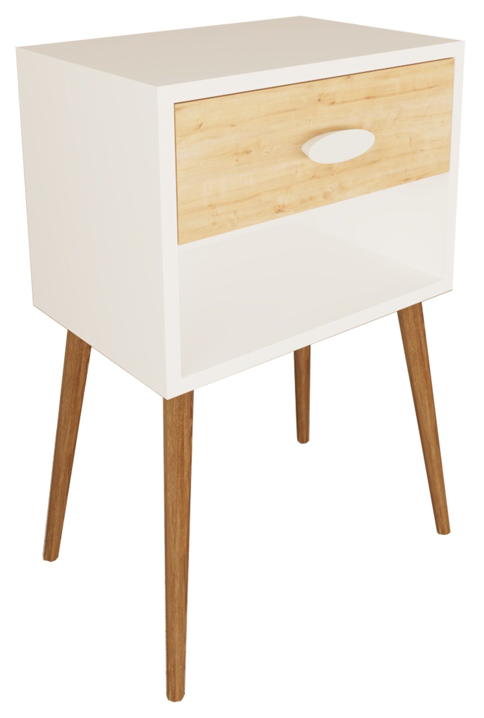 VCM Nachttisch Singol XL 70x45x30cm (1-St), Nachtschrank, Beistelltisch, Nachtkommode