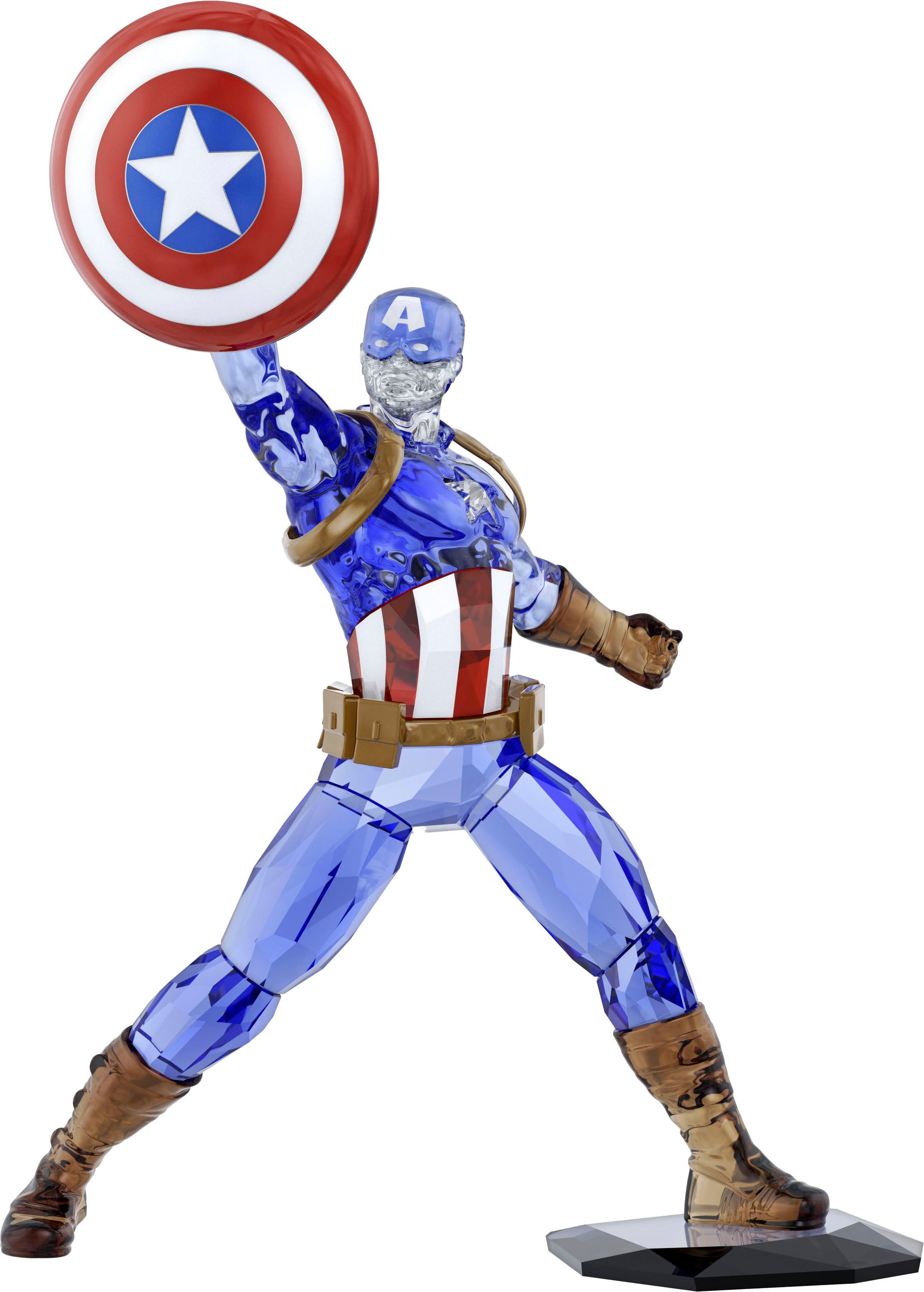 Swarovski Comicfigur Deko Kristallfigur Sammelfigur Marvel Captain America (1 St), Swarovski® Kristall