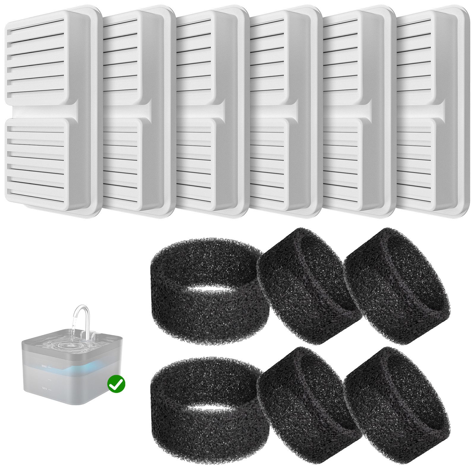 PUPPY KITTY Trinkbrunnen 6x Ersatzfilter Aktivekohlefilter günstig online kaufen