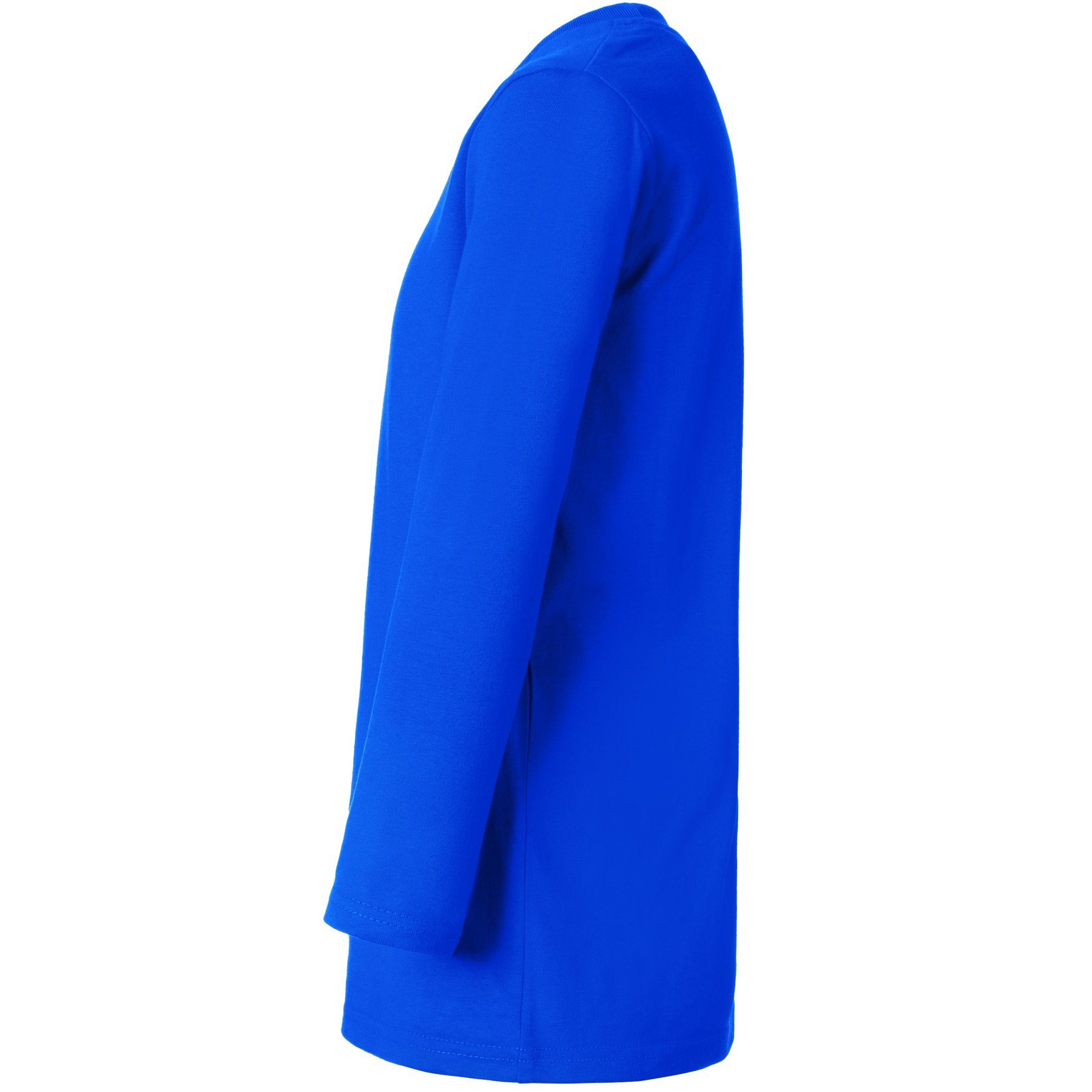 blau Longsleeve Männer Rundhals dressforfun Langarm-Shirt