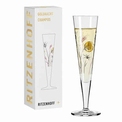 Ritzenhoff Champagnerglas Goldnacht Champagner 013, Kristallglas, Made in Germany