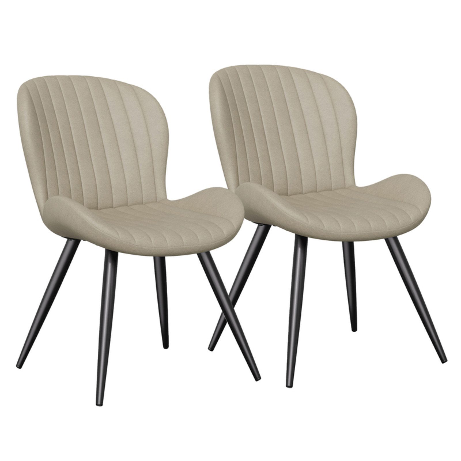 HawthyHome Esszimmerstuhl 2er Set Polsterstuhl mit Armlehnen & Metallbeinen (2 St), Wasserdicht & Ergonomisch für Küche Esszimmer Wohnzimmer