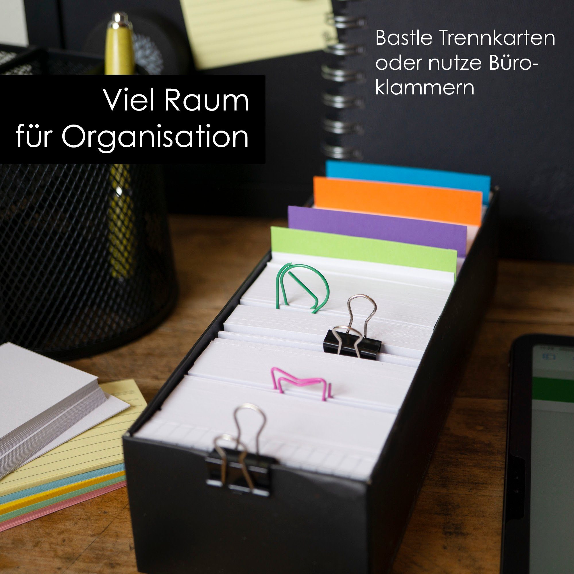 OfficeTree Karteikarten OfficeTree Karteikarten A8, A8 Liniert, Kariert, Blanco und Bunt