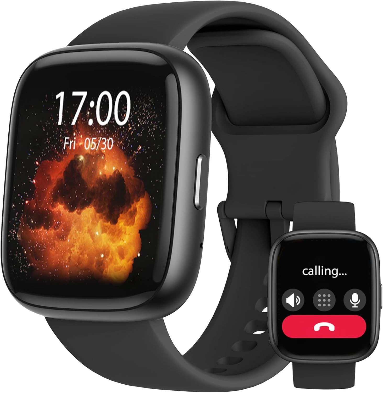 CATGIFF IDW26 Smartwatch (4,6 cm, android ios), Unisex Smartwatch mit Alexa Sprachsteuerung, Gesundheits