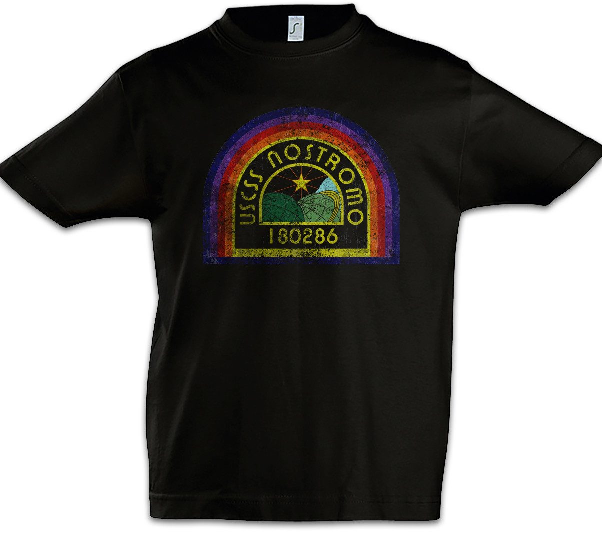 Print-Shirt USCSS Nostromo Patch Kinder T-Shirt Alien Prometheus Weyland SciFi