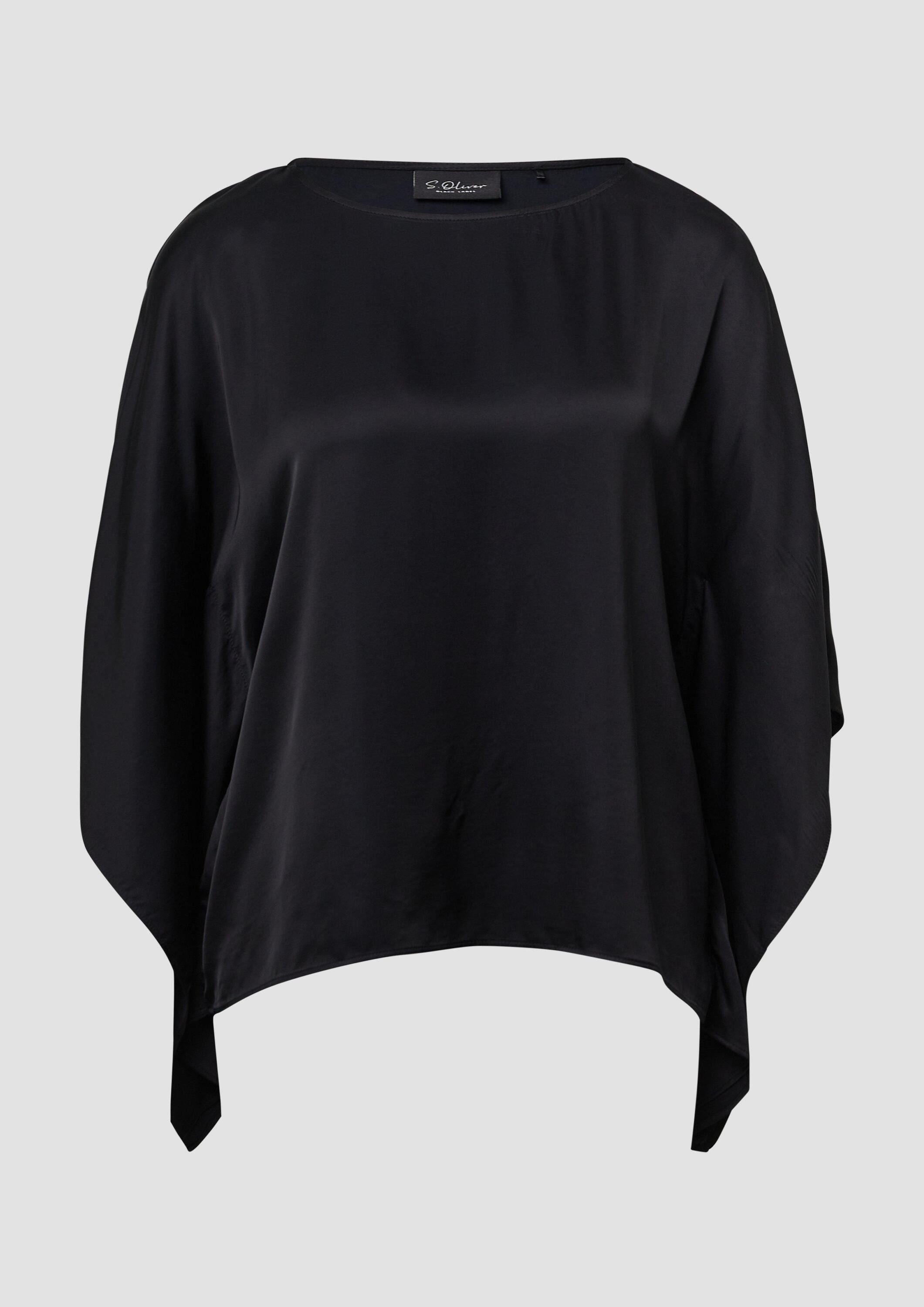 s.Oliver Poncho Bluse Fließende Poncho-Bluse aus Satin