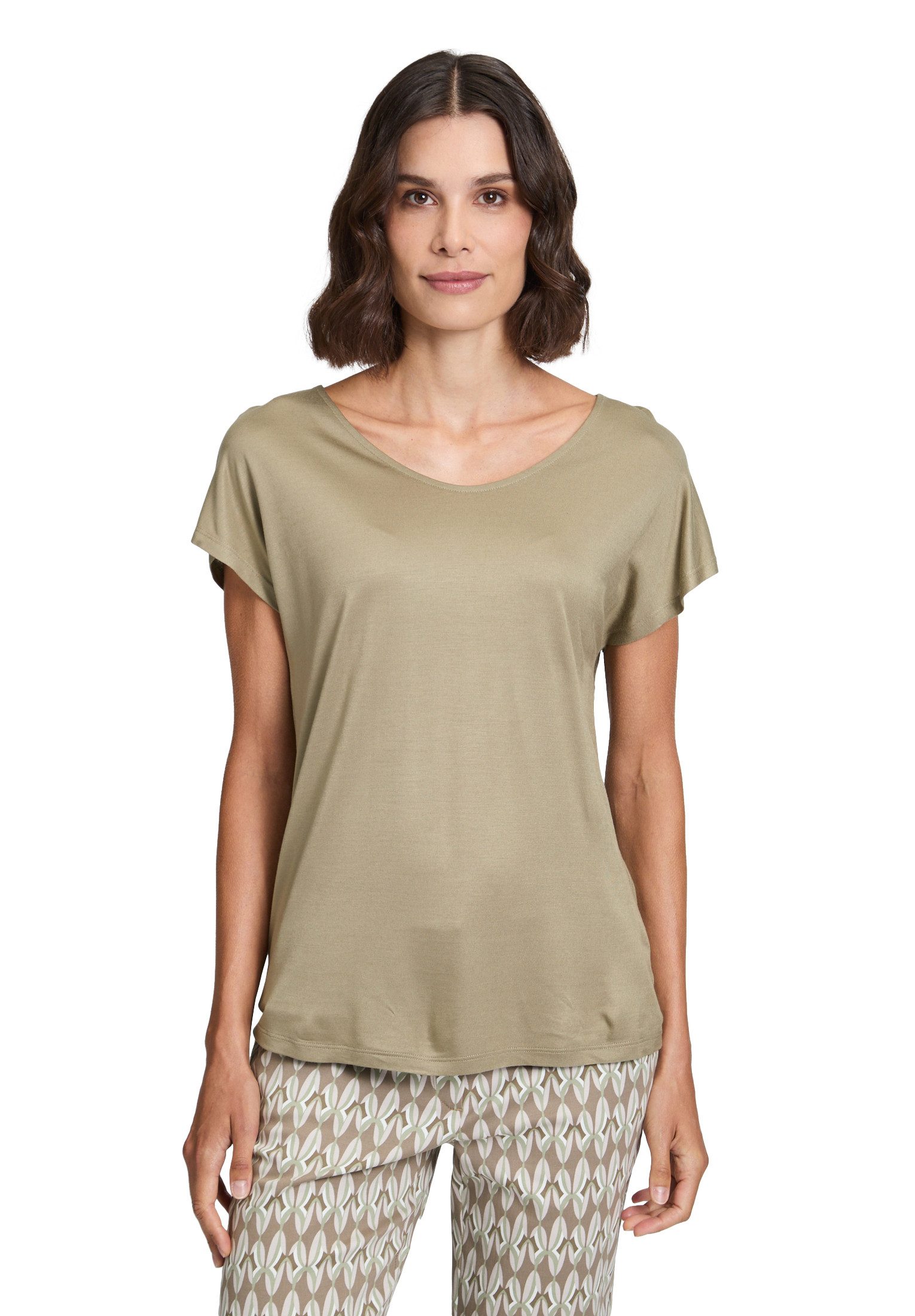 Kurzarmshirt Damen mit V-Ausschnitt