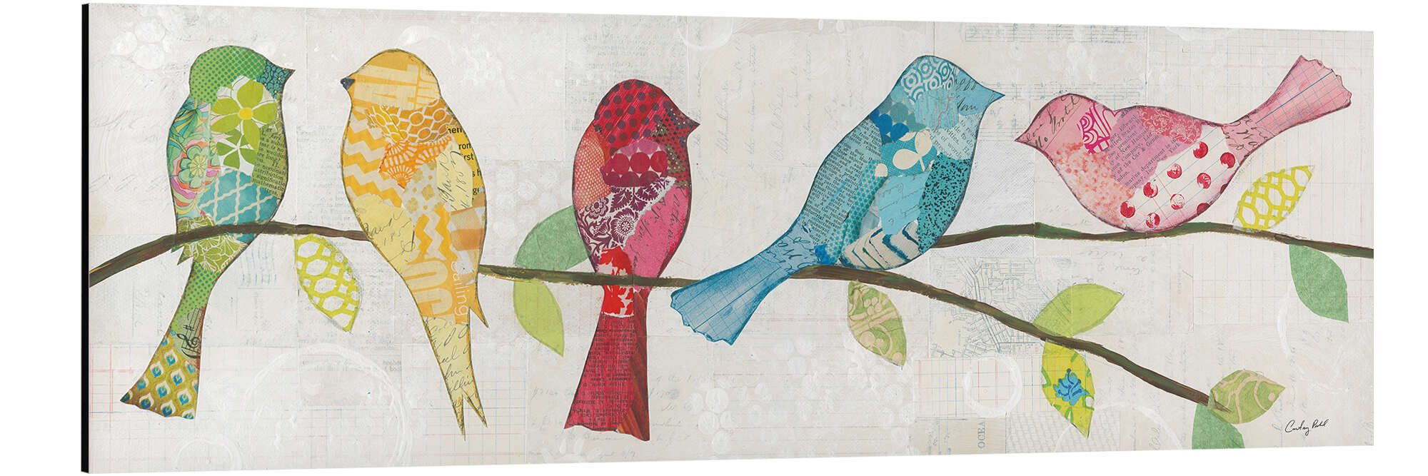 Wandbild Frühlingsvögel