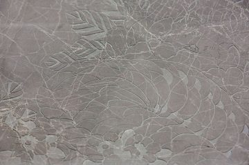 Casa Padrino Couchtisch Designer Couchtisch Grau mit Muster / Schwarz 75 x 58 x H. 35 cm - Luxus Wohnzimmertisch mit Marmorplatte