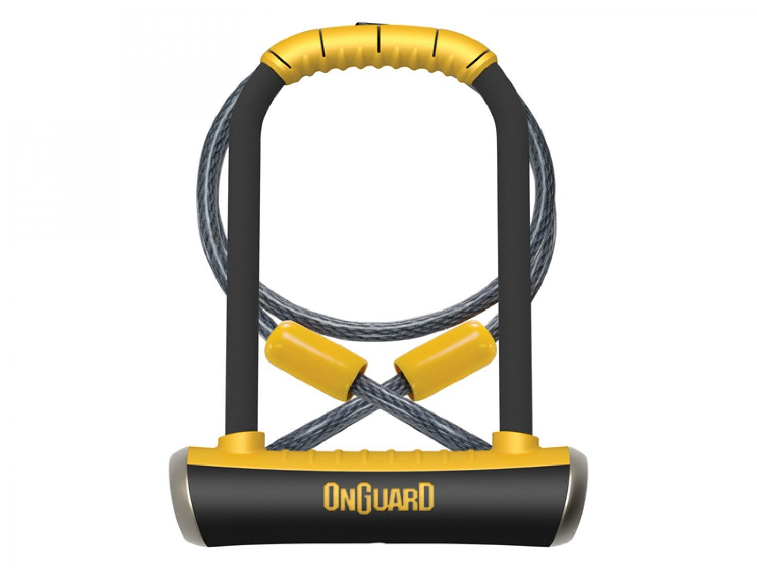 OnGuard Bügelschloss ONGUARD - 8007 Bügelschloss E-BIKE Fahrradschloss Pitbull Mini LS U-Lock 240 mm x 90 mm,Ø 14 mm 5 x Schlüssel mit Code + Inkl. Schlaufenkabel 120 cm Ø 10mm Level 85 (Spar-Set, 2-tlg), Inkl. Schlaufenkabel