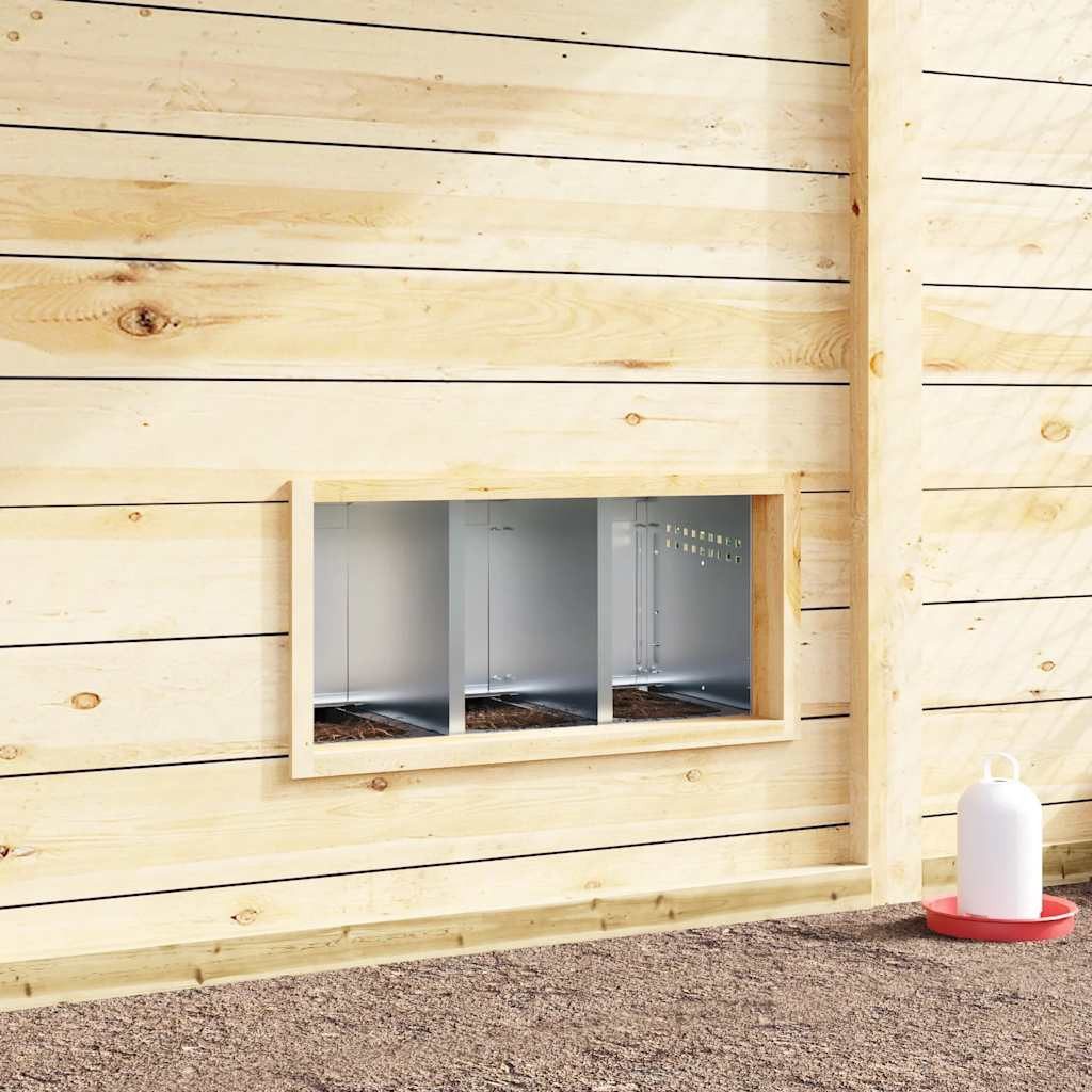 vidaXL Hühnerstall 835 x 50 x 6368 cm Hühner-Nistkasten 3 Fächer mit Beinen Verzinkter St