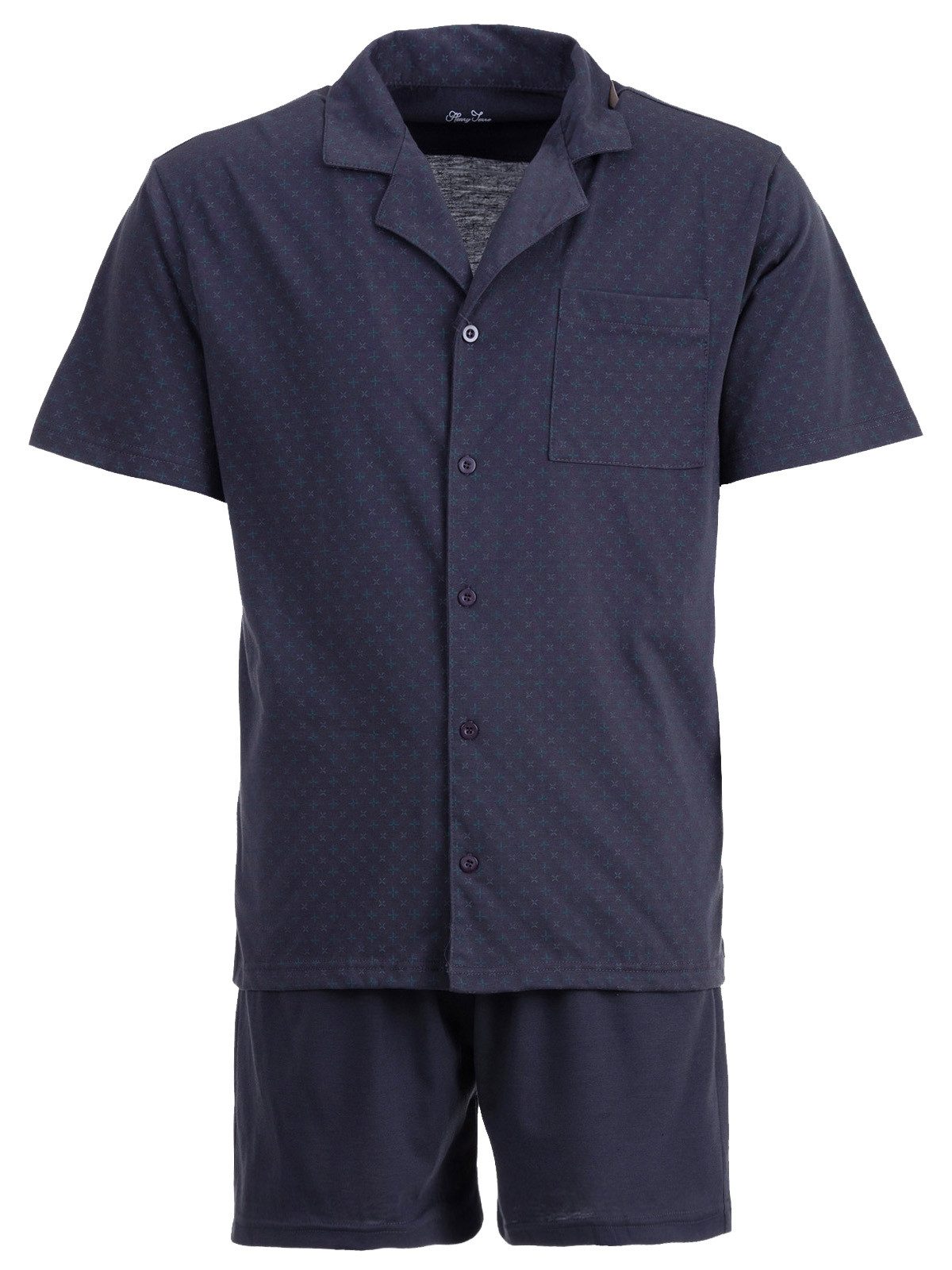 Henry Terre Shorty Karl Kreuz Herren Pyjama Kurz Karl bis 5XL