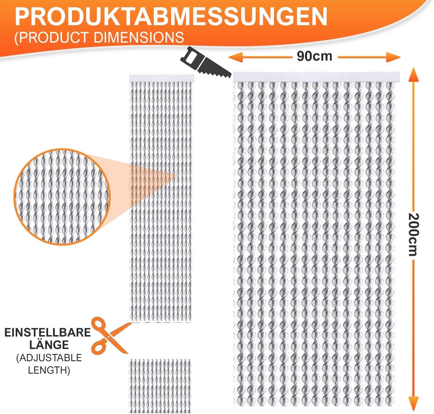 Defactoshop Insektenschutz-Vorhang Türvorhang Fadenvorhang PVC Vorhang günstig online kaufen