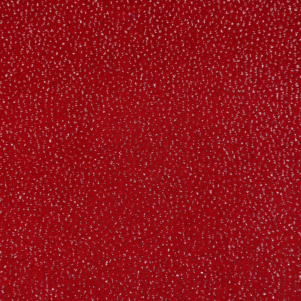 SCHÖNER LEBEN. Stoff Samtstoff Meterware Stretchsamt Glitzer rot silberfarbig 150cm