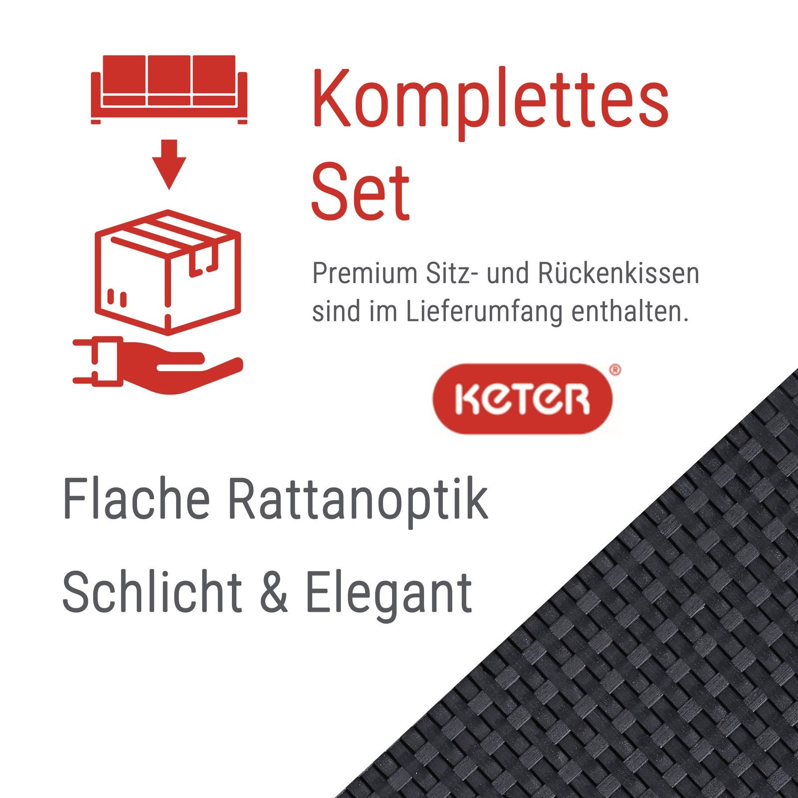 Keter Gartenlounge-Set Loungemöbel Set Provence inkl. günstig online kaufen