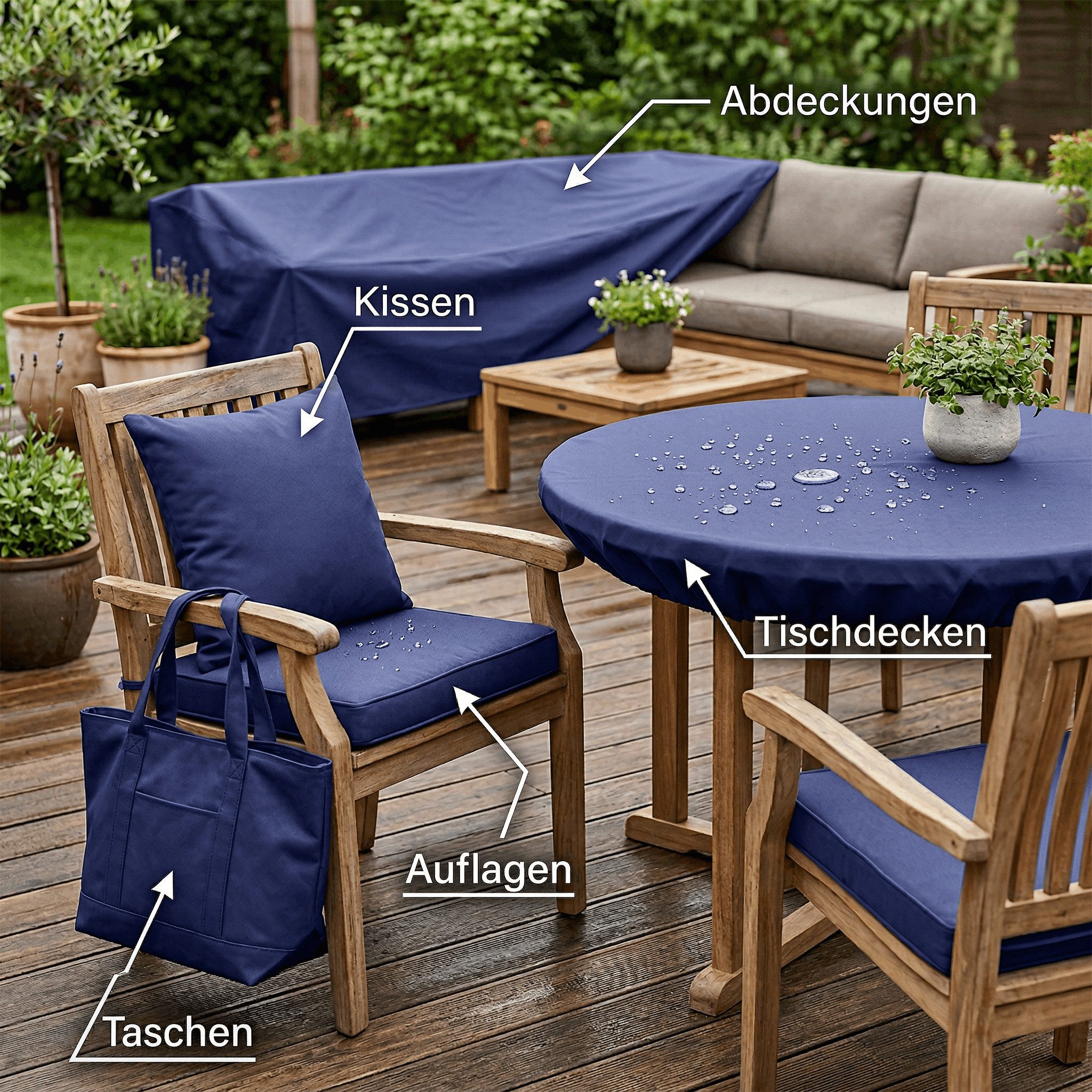 novely® Stoff SUNSET OXFORD 420D - Polsterstoff Wasserdicht Outdoor-Stoff, UV-Beständig, Schmutzabweisend, Robust, Meterware, 1lfm