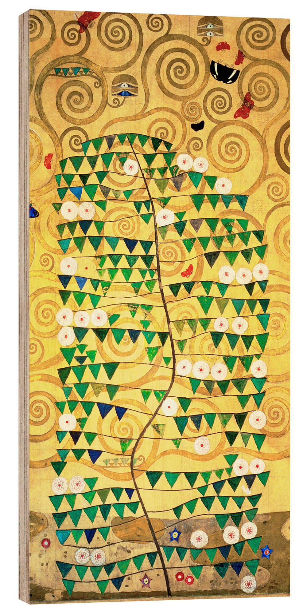 Posterlounge Wandbild Der Lebensbaum (Der Rosenstrauch), Gustav Klimt, erhältlich als Poster, Leinwandbild, Wandsticker oder Acrylglasbild
