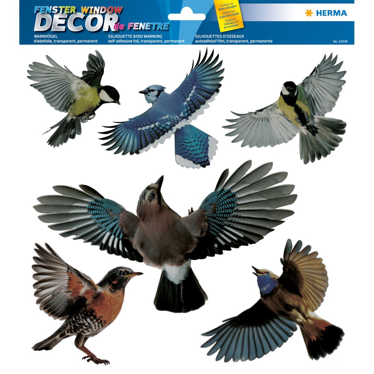 HERMA Ярлыки Warnvögel 30x30cm bunt 1 St