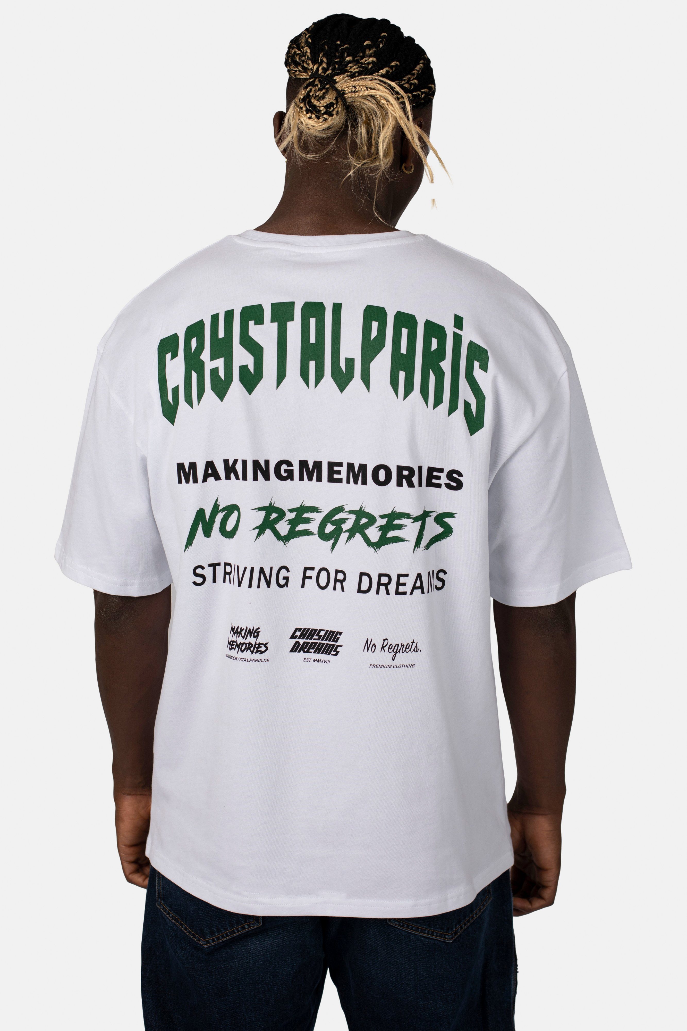 Crystal Paris Oversize-Shirt Dreams White
