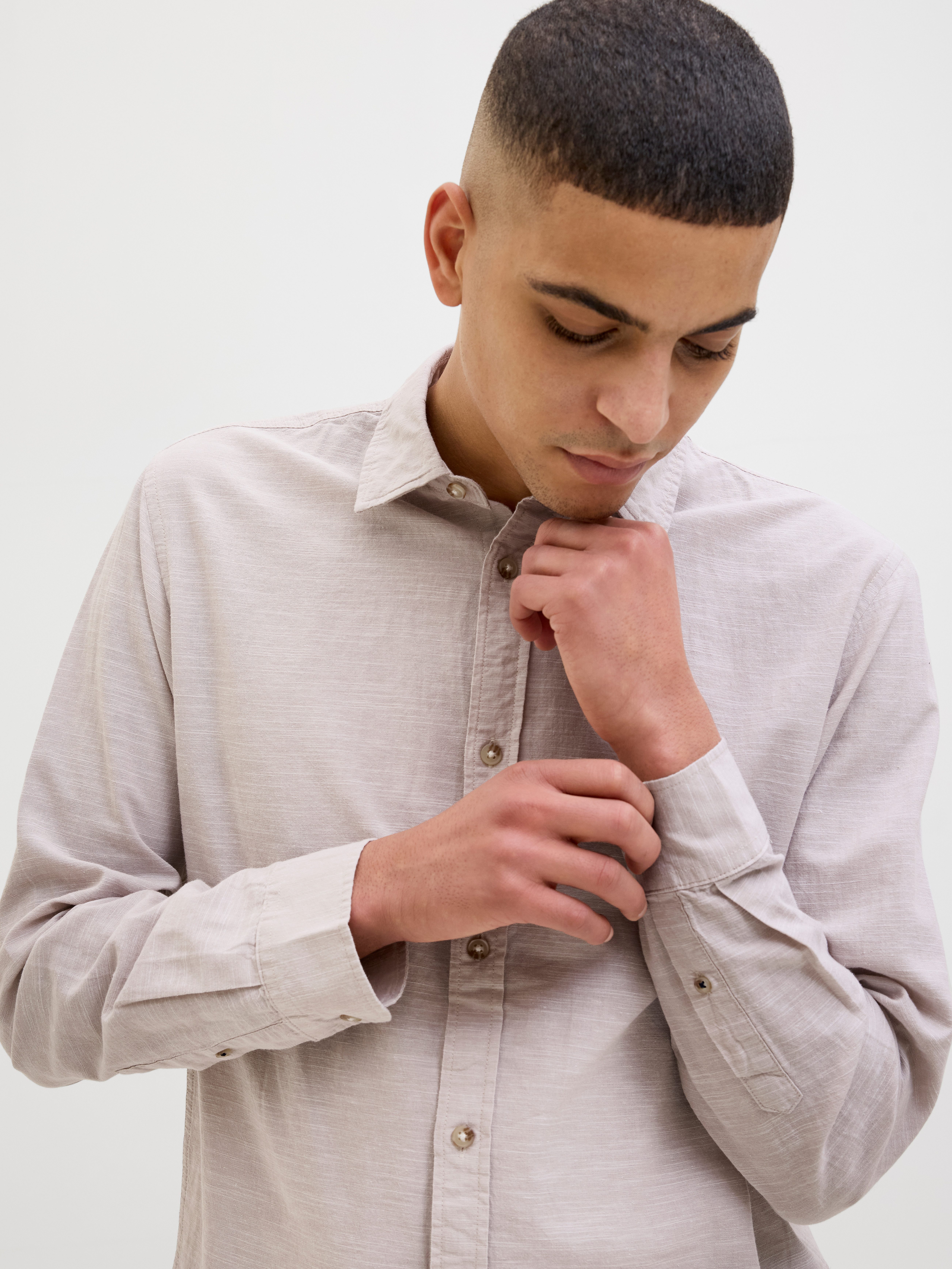 Jack & Jones Langarmhemd JJESUMMER SHIRT LS SN mit Hemdkragen günstig online kaufen
