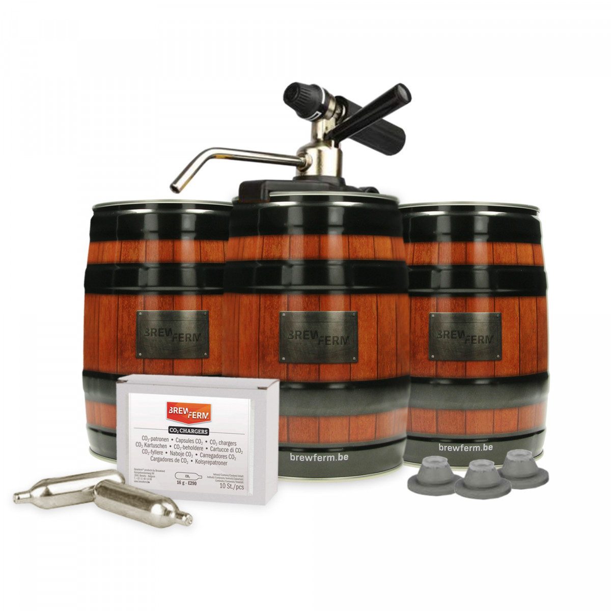 ich-zapfe Zapfanlage Starterpaket Brewferm Kleine bierfässer, Partyfässer - mit Party Star, Deluxe