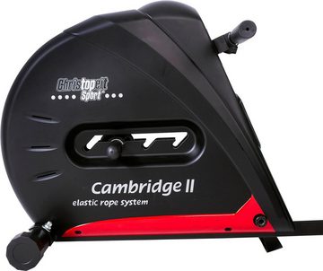 Christopeit Sport® Rudergerät Cambridge II Black Edition, Ruderschiene platzsparend hochklappbar