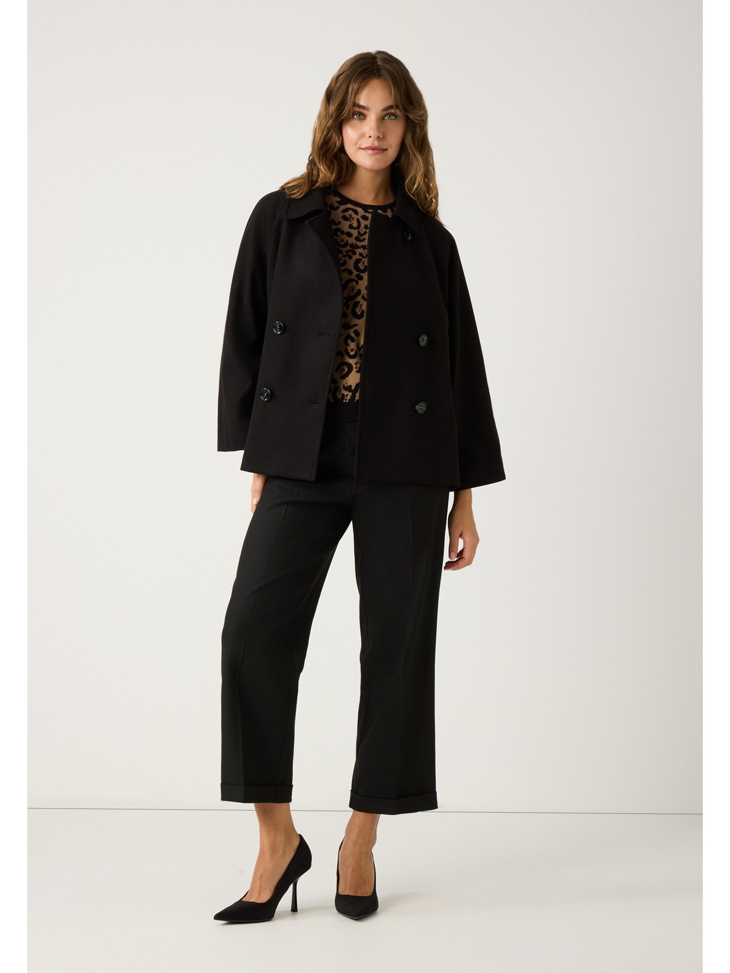 MORE&MORE Blouson doppelreihige Cape-Jacke günstig online kaufen