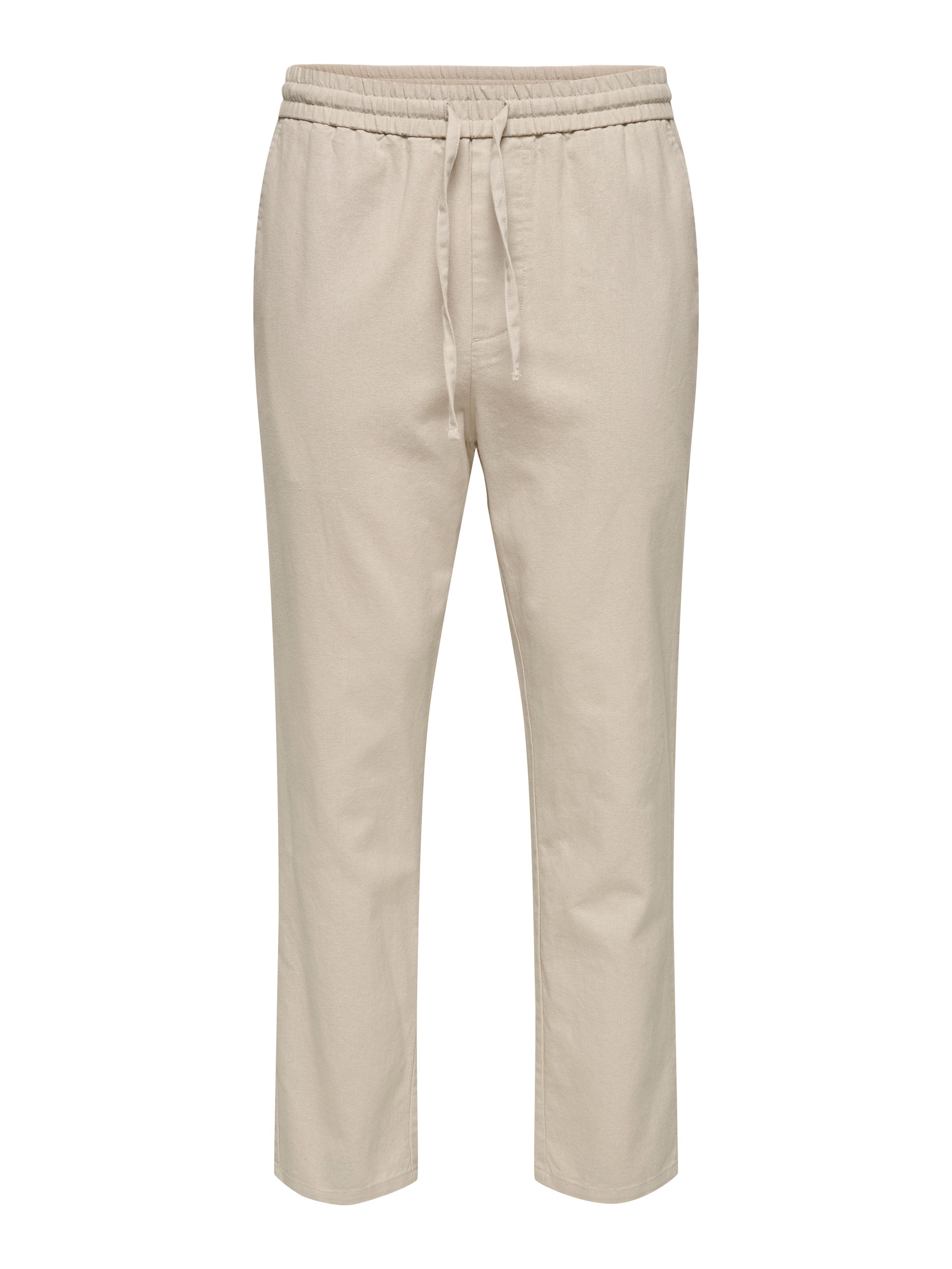 Only & Sons Herren Sweatpant ONSLINUS CROP LIN - Tapered Fit günstig online kaufen