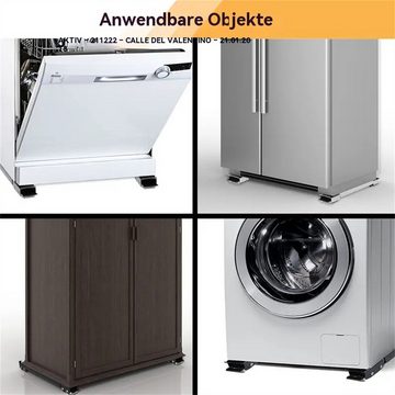 RefinedFlare Untergestell Einziehbarer mobiler Gerätemöbelwagen, robuster, verstellbarer mobiler Ständer für Waschmaschine