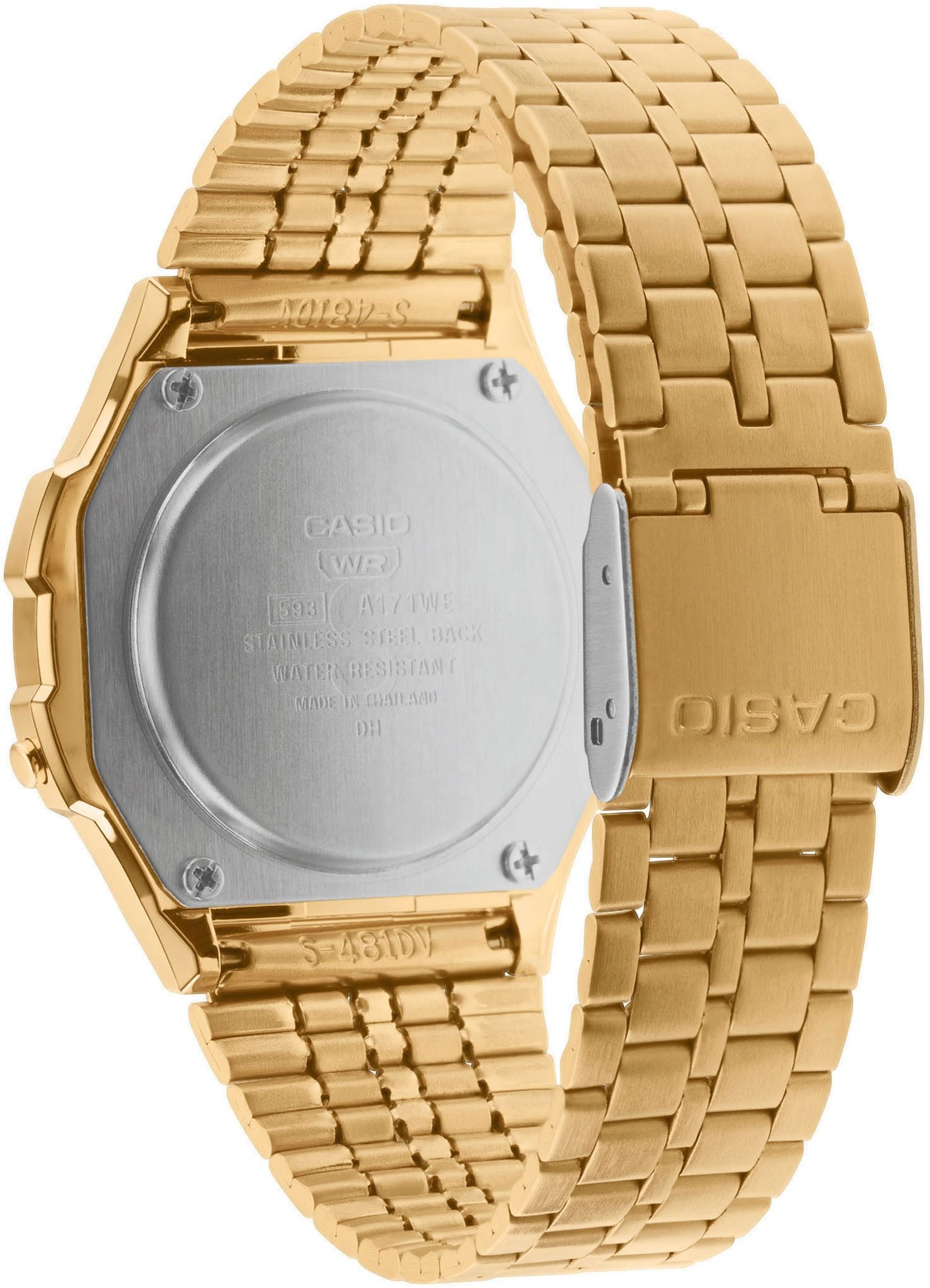 CASIO VINTAGE Chronograph A171WEG-9AEF, Quarzuhr, Armbanduhr, Damenuhr, Herrenuhr, Digitaluhr,Edelstahlarmband