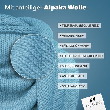 NYTTED® Dreieckstuch gestrickt mit feinster Alpaka Wolle für Damen & Herren