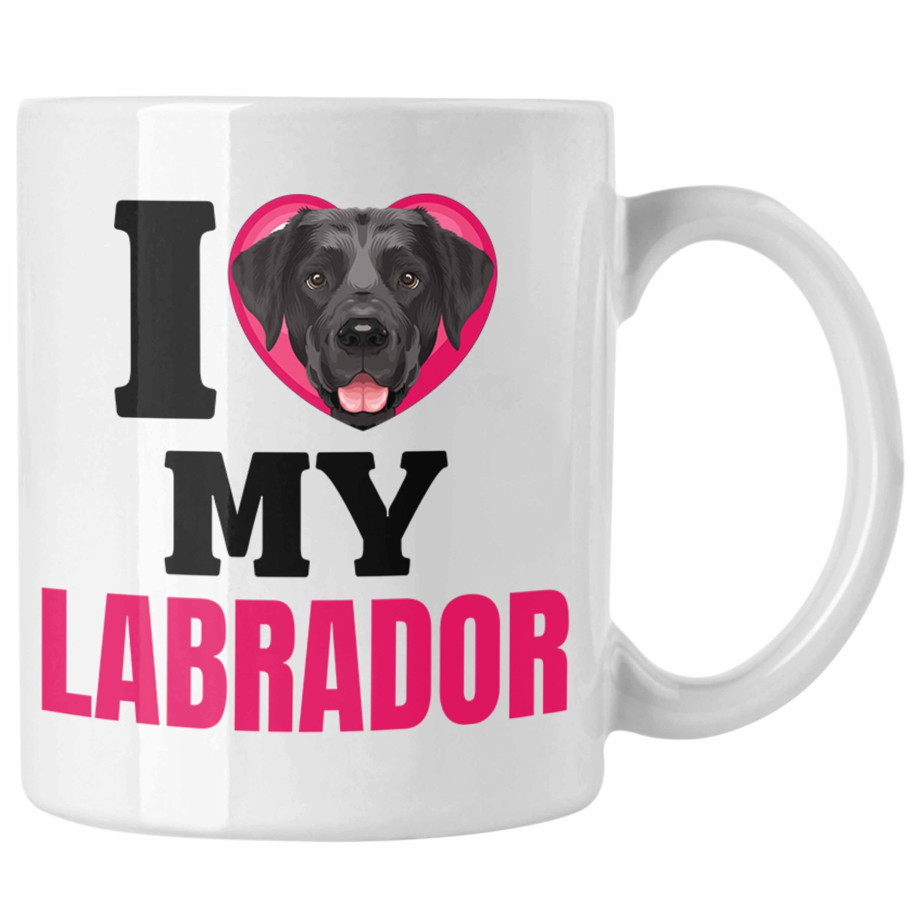 Trendation Tasse Labrador Besitzerin Tasse Geschenk Lustiger Spruch Geschenkidee I Love Weiss | Teetassen