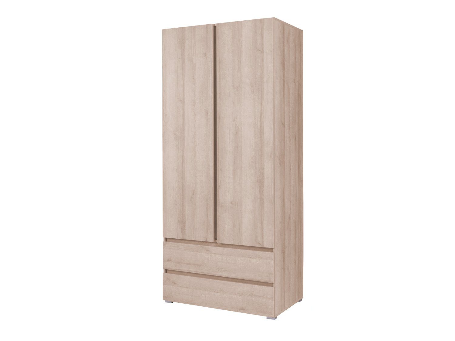 Beautysofa Garderobenschrank Offener Schrank mit Schubladen Cosmo (weiß,eiche sonoma, eiche riviera)
