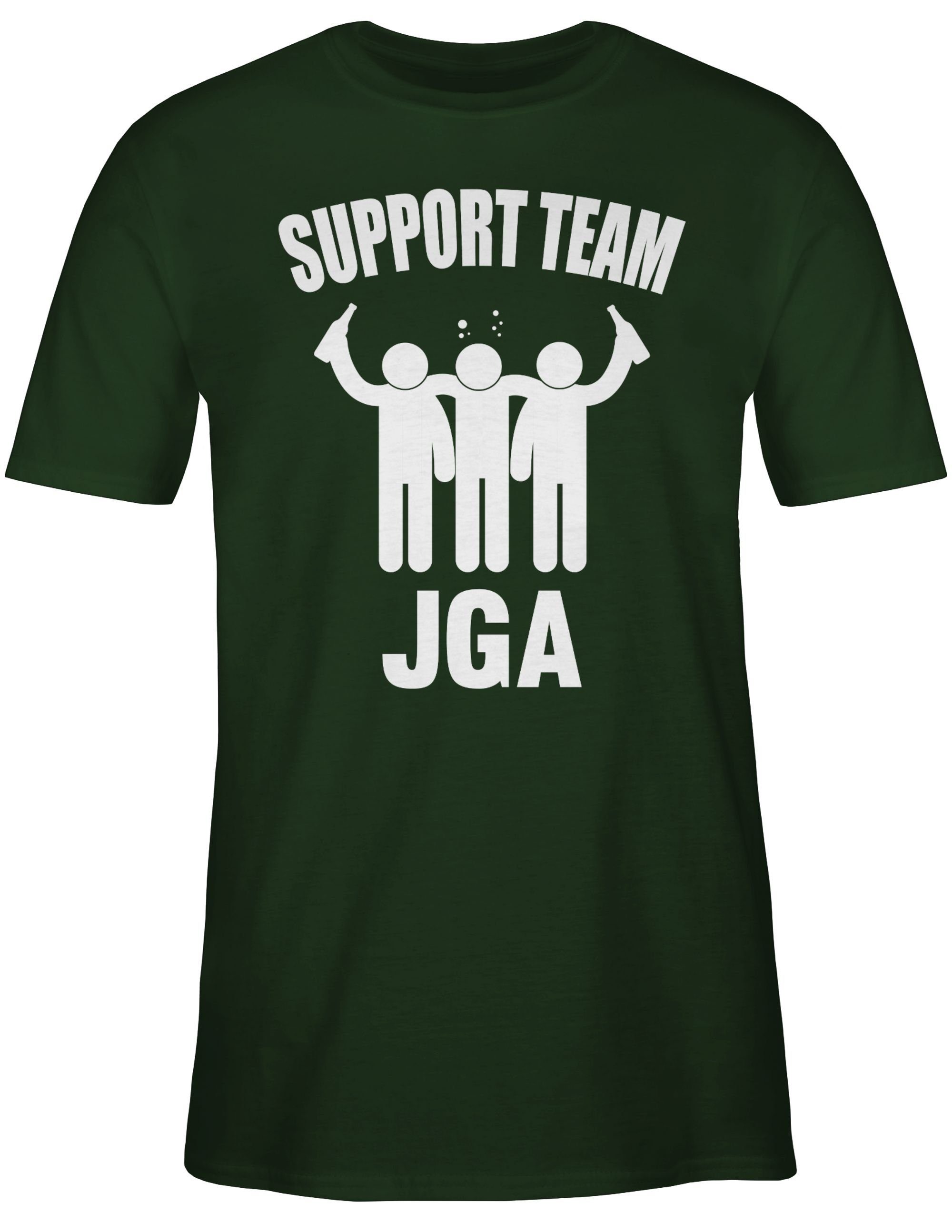 Support - Team Männer T-Shirt Shirtracer Groom 2 JGA Crew Dunkelgrün