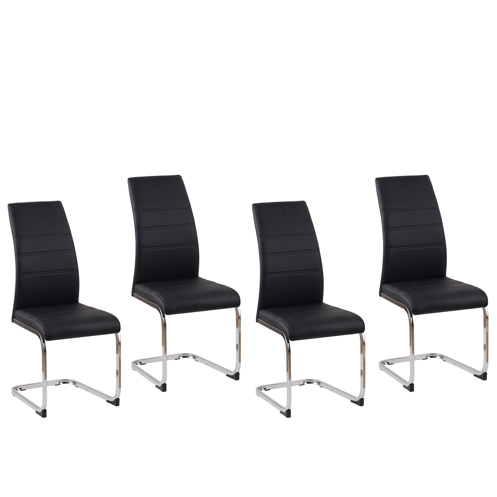 HTI-Living Esszimmerstuhl Esszimmerstuhl SallyC Kunstleder 4er-Set Schwarz günstig online kaufen