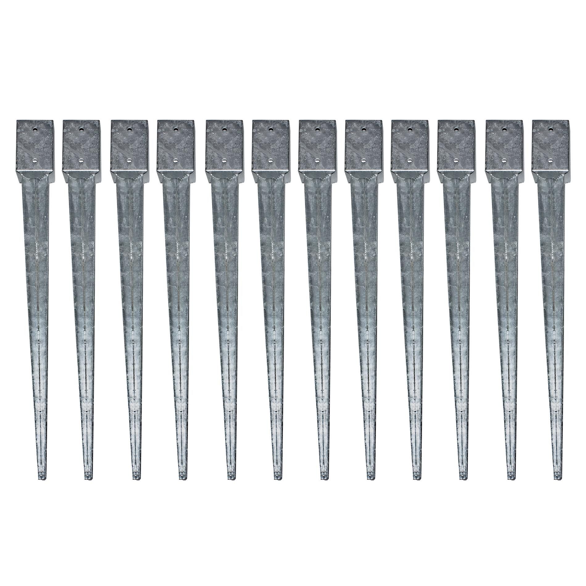 Einschlagbodenhülse Einschlaghülse Bodenhülse 12x 91x91x900mm Bodenanker