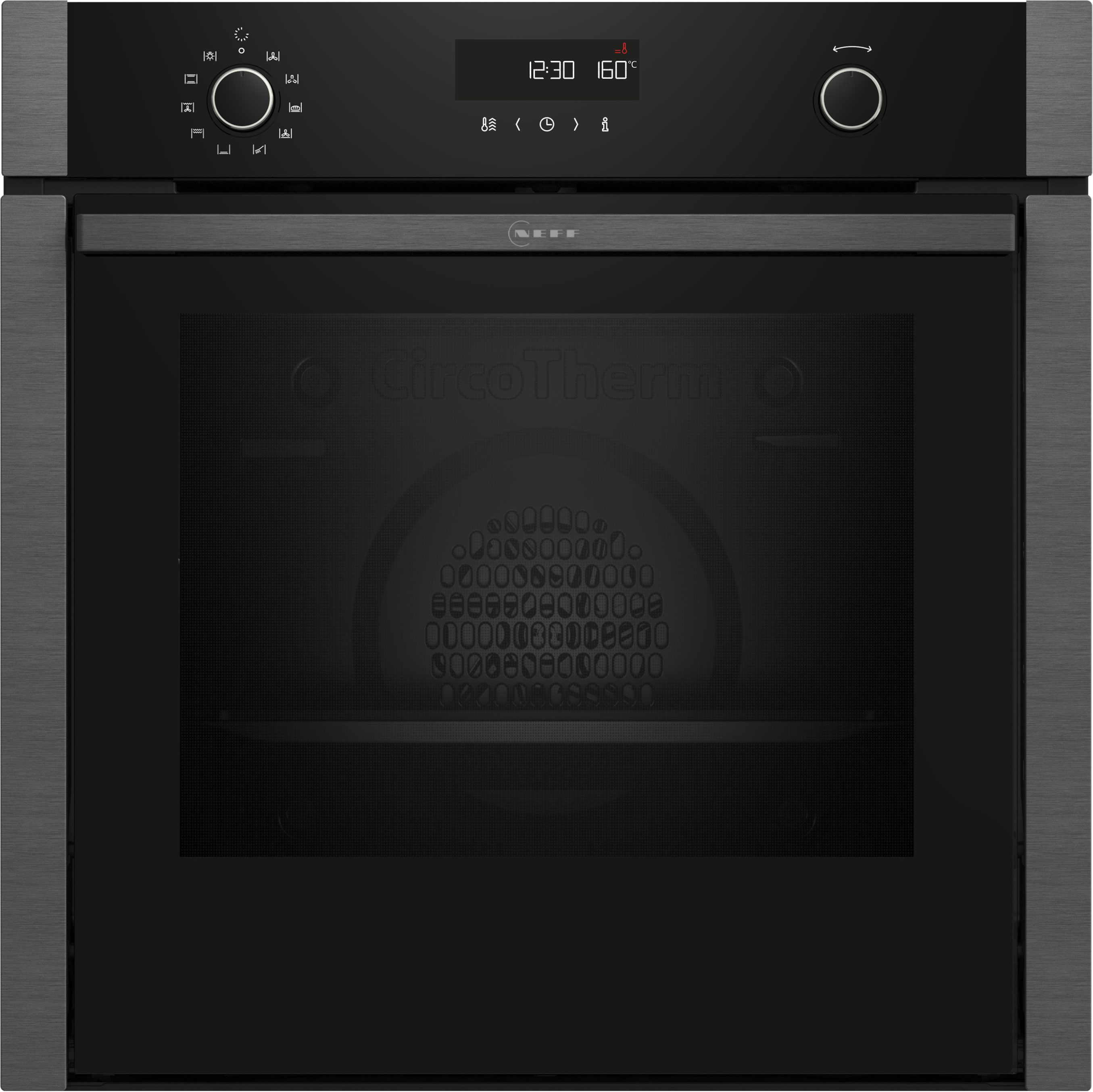 NEFF Pyrolyse Backofen B5ACH7HG3, mit 1-fach-Teleskopauszug, Pyrolyse-Selbstreinigung, Voll versenkbare Ofentür dank Slide & Hide®