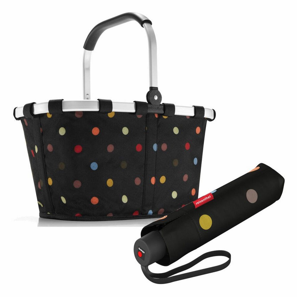 REISENTHEL® Einkaufskorb carrybag Set Dots, mit umbrella pocket classic,  Aus hochwertigem Polyestergewebe