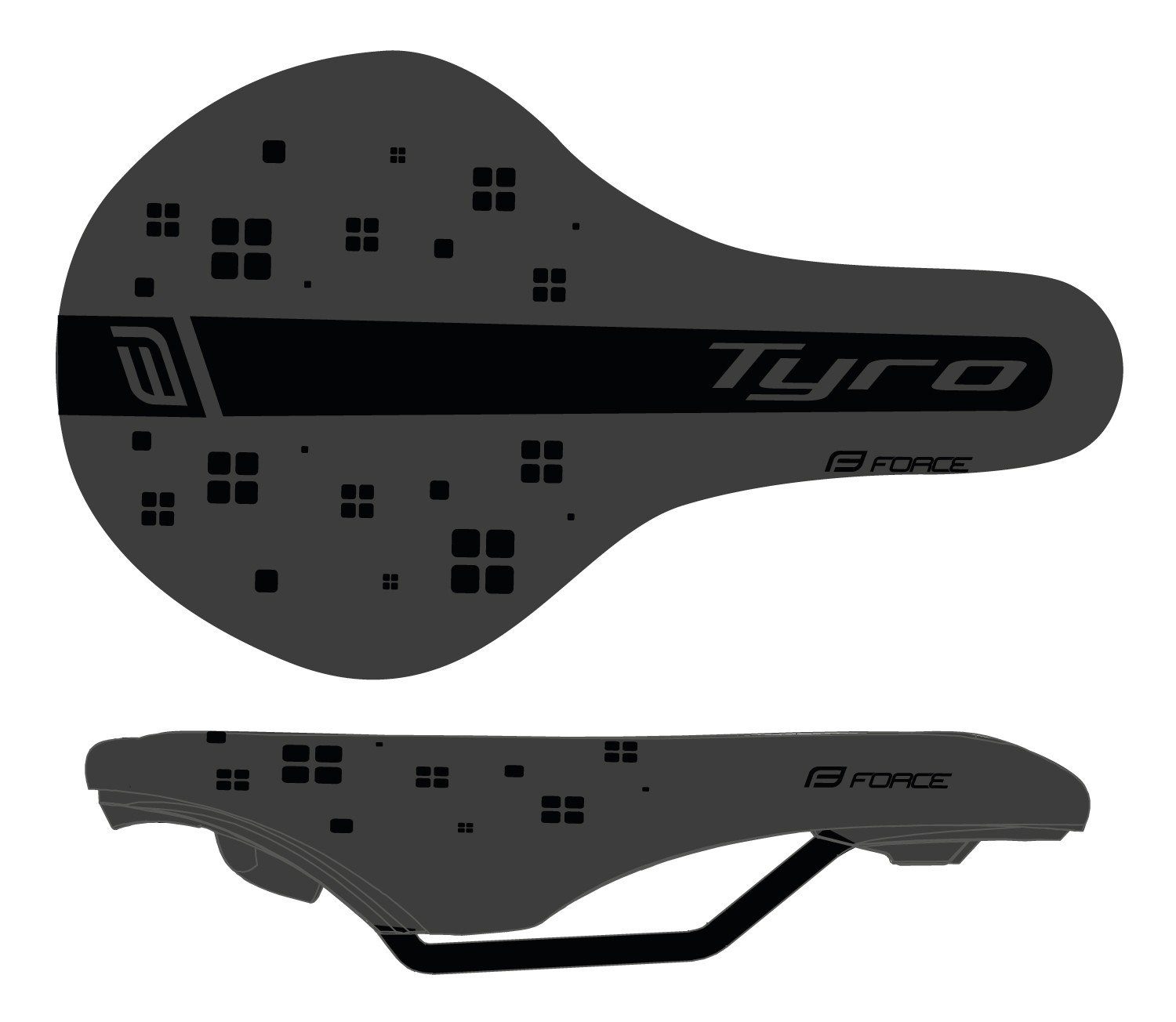FORCE Fahrradsattel Sattel FORCE TYRO 24"