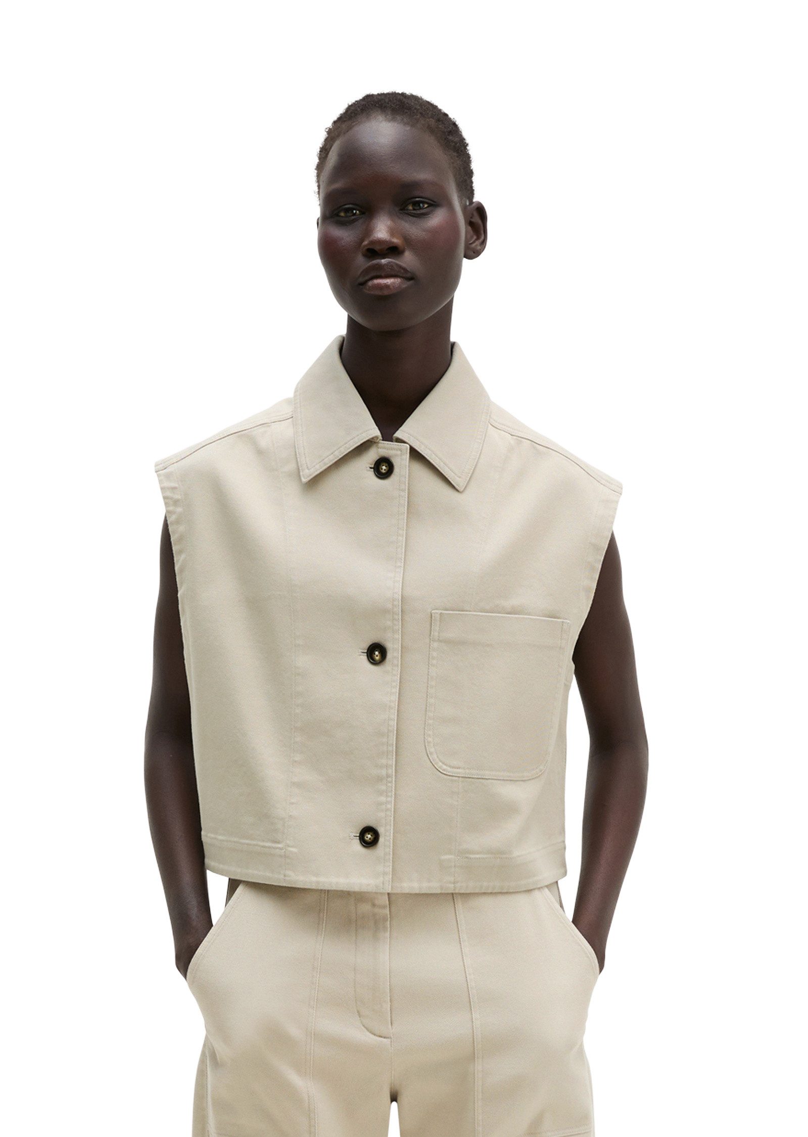 Marc O'Polo Anzugweste aus Baumwoll-Twill-Stretch
