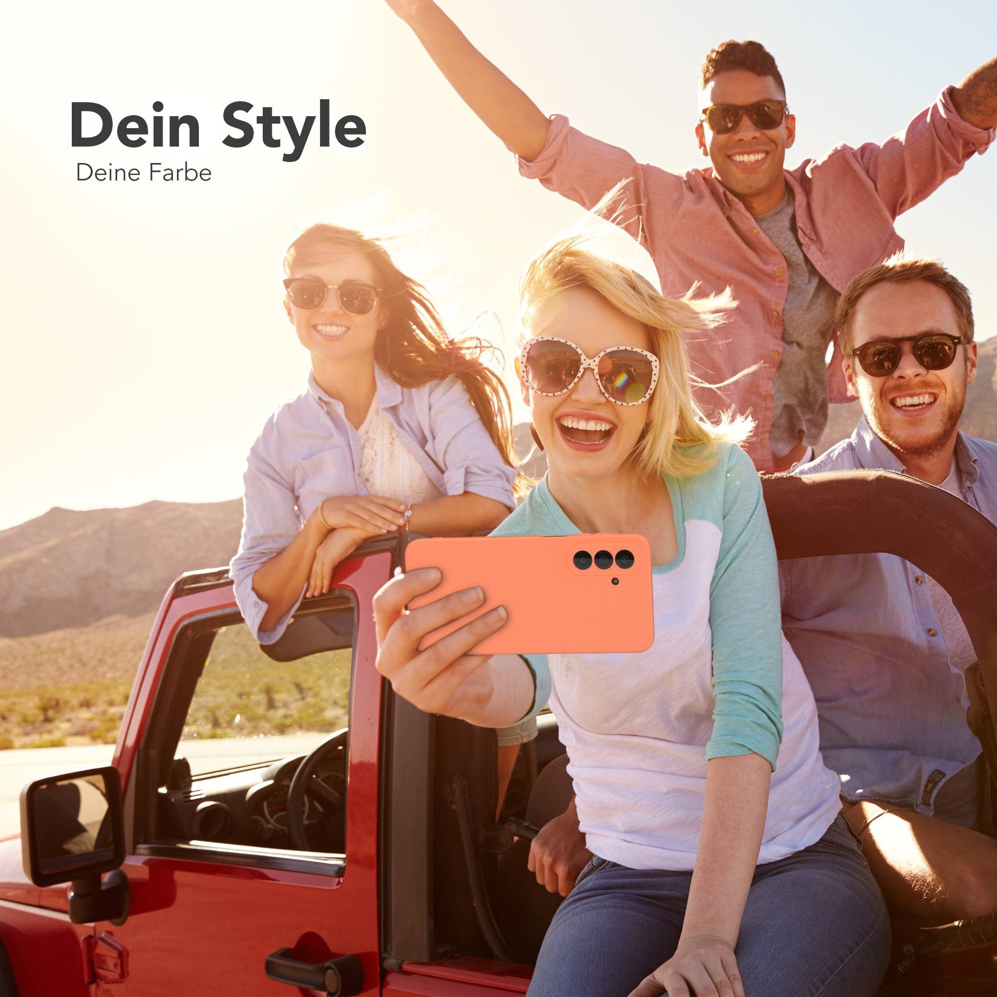 EAZY CASE Handyhülle TPU Hülle für Samsung Galaxy A17 6,7 Zoll, Schutzhülle mit Kameraschutz Telefonhülle elastisch Bumper tpu Orange