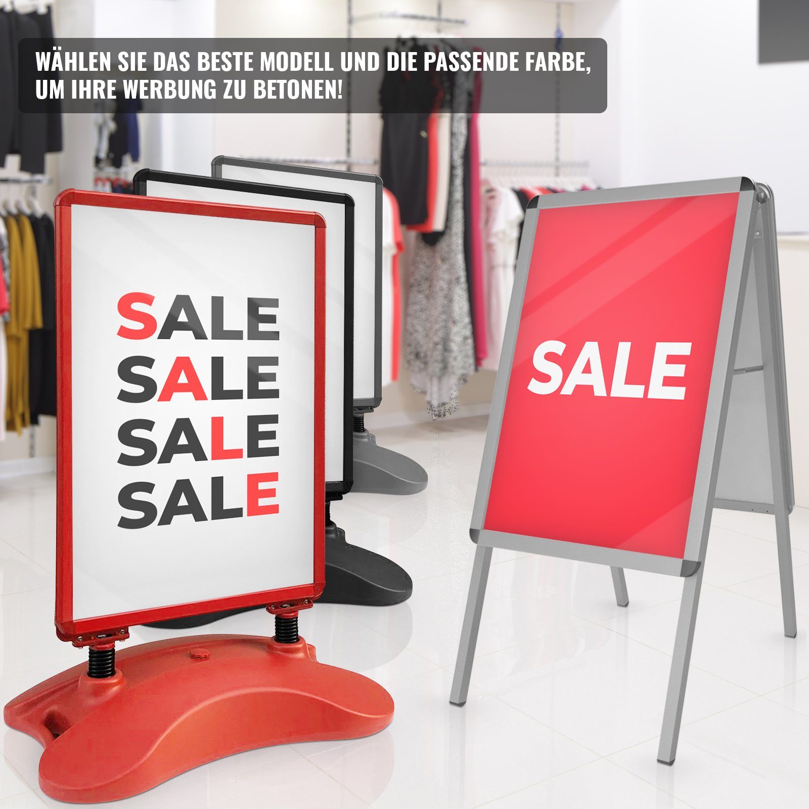 Jago Einzelrahmen Kundenstopper A1 Werbeaufsteller Plakatständer günstig online kaufen