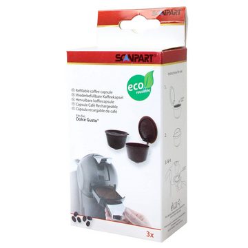 Scanpart Kochfeld-Adapter, Nachfüllbare Coffeeduck®-Kapsel zur Verwendung in Dolce Gusto-Ger