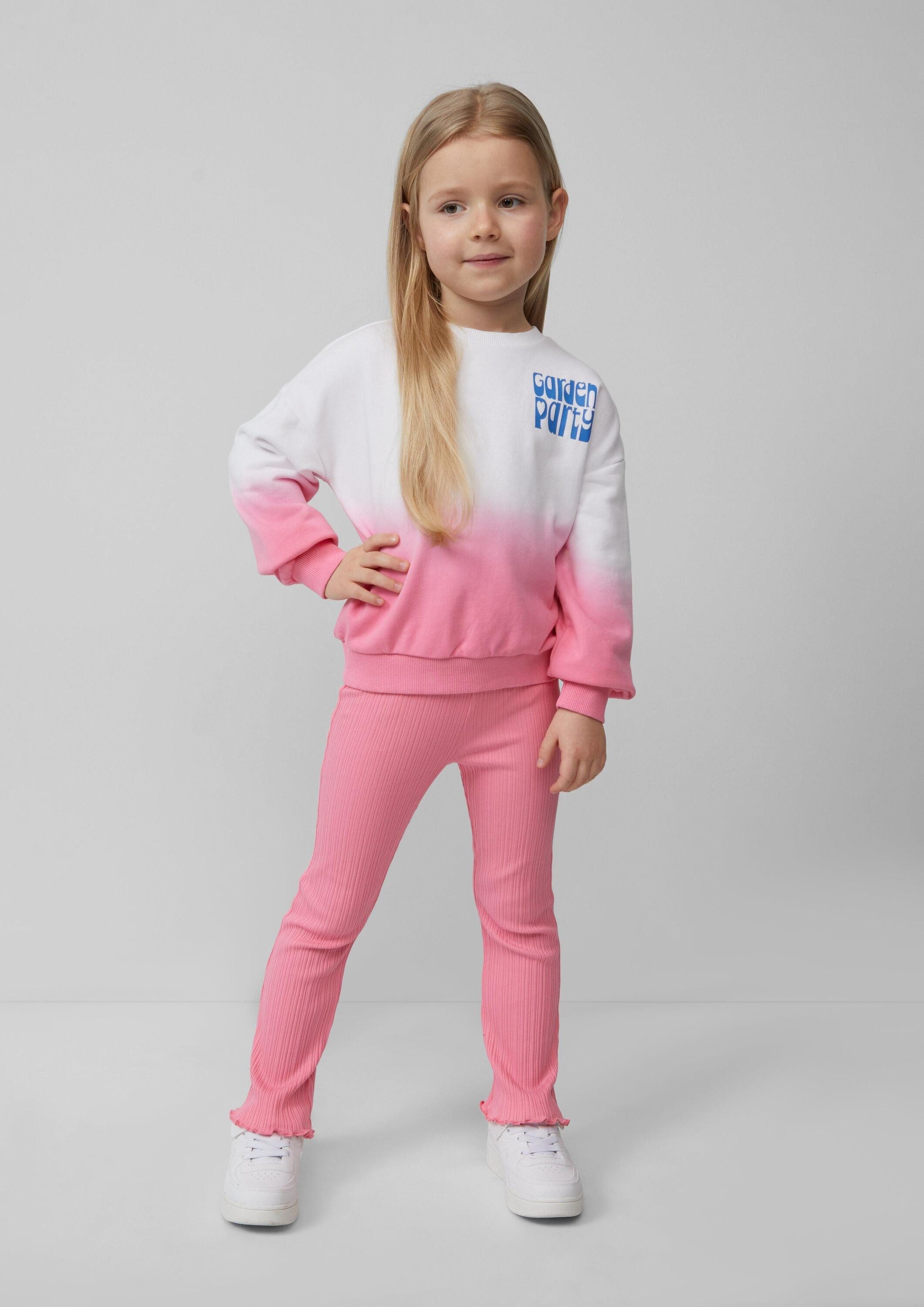 s.Oliver Sweatshirt Sweatshirt Oversized Sweatshirt mit Print und Farbverlauf