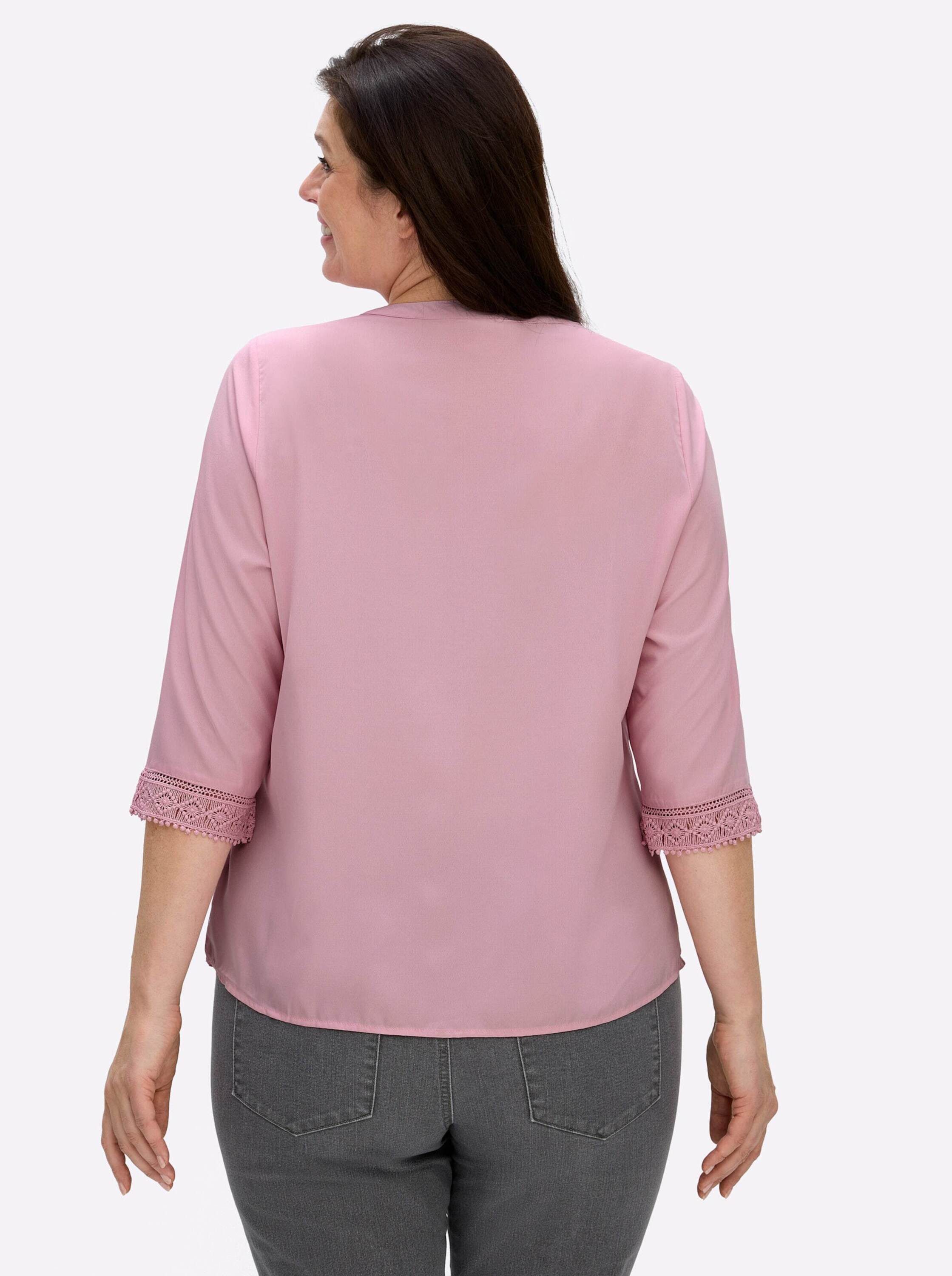 Sieh an! Klassische Bluse Schlupfbluse 3/4-Arm